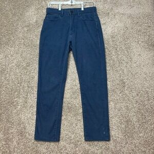 UNIQLO Ultra Stretch Skinny‎ Fit Pants Mens Small Navy Blue Flat Front 5 Pocket